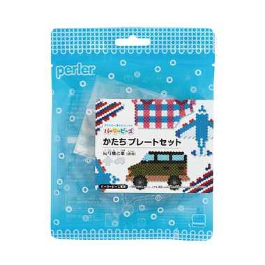 Kawada Parler Beads Shape Plate Set: Airplane and Car (Transparent) For ages 5 and up Iron-on Beads Toy Hobby 80-30033