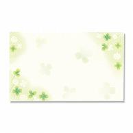 Sasagawa Cards Business Card Size 16-1727 White Clover 30 Sheets