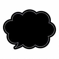 Sasagawa Store Supplies Taka Brand Handwritten POP Cards Speech Bubble Style Black 10 Sheets 16-1758