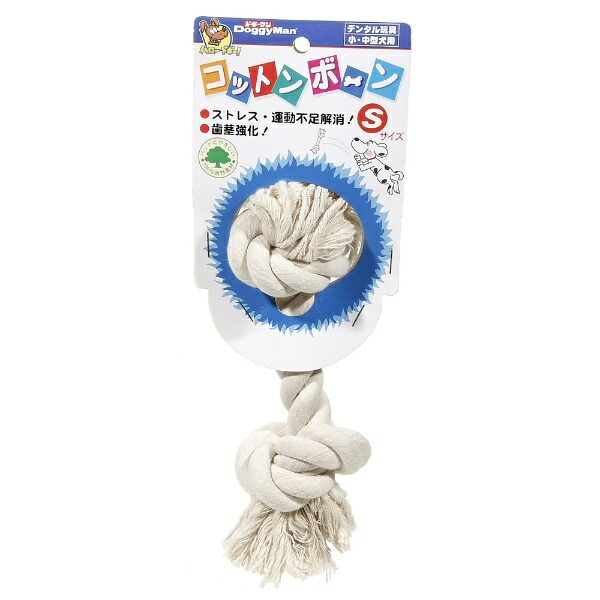 Doggyman Dog Toy Cotton Bone Vertical Type S Size