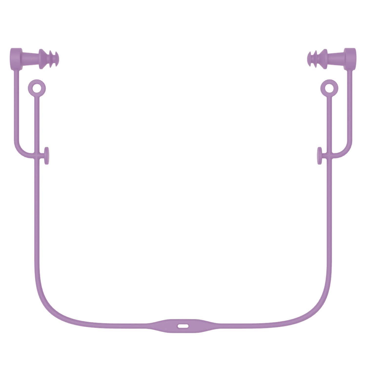 SWANS Made in Japan Swimming Earplugs SA-57AB LAV Lavender with Cord Antibacterial Adult Size Silicone