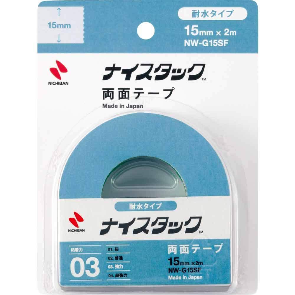 Nichiban Double-Sided Tape Nice Tack (Water-Resistant) 15mm x 2m NW-G15SF