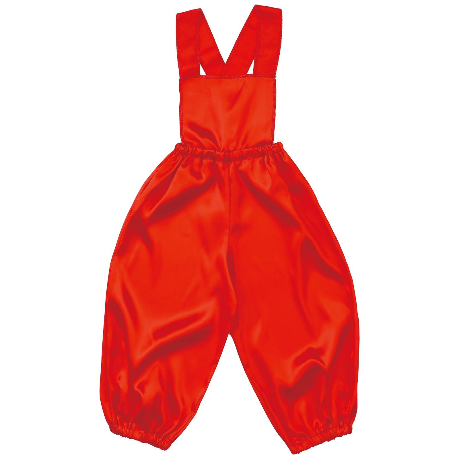 Soft Satin Salopette Pants Red J