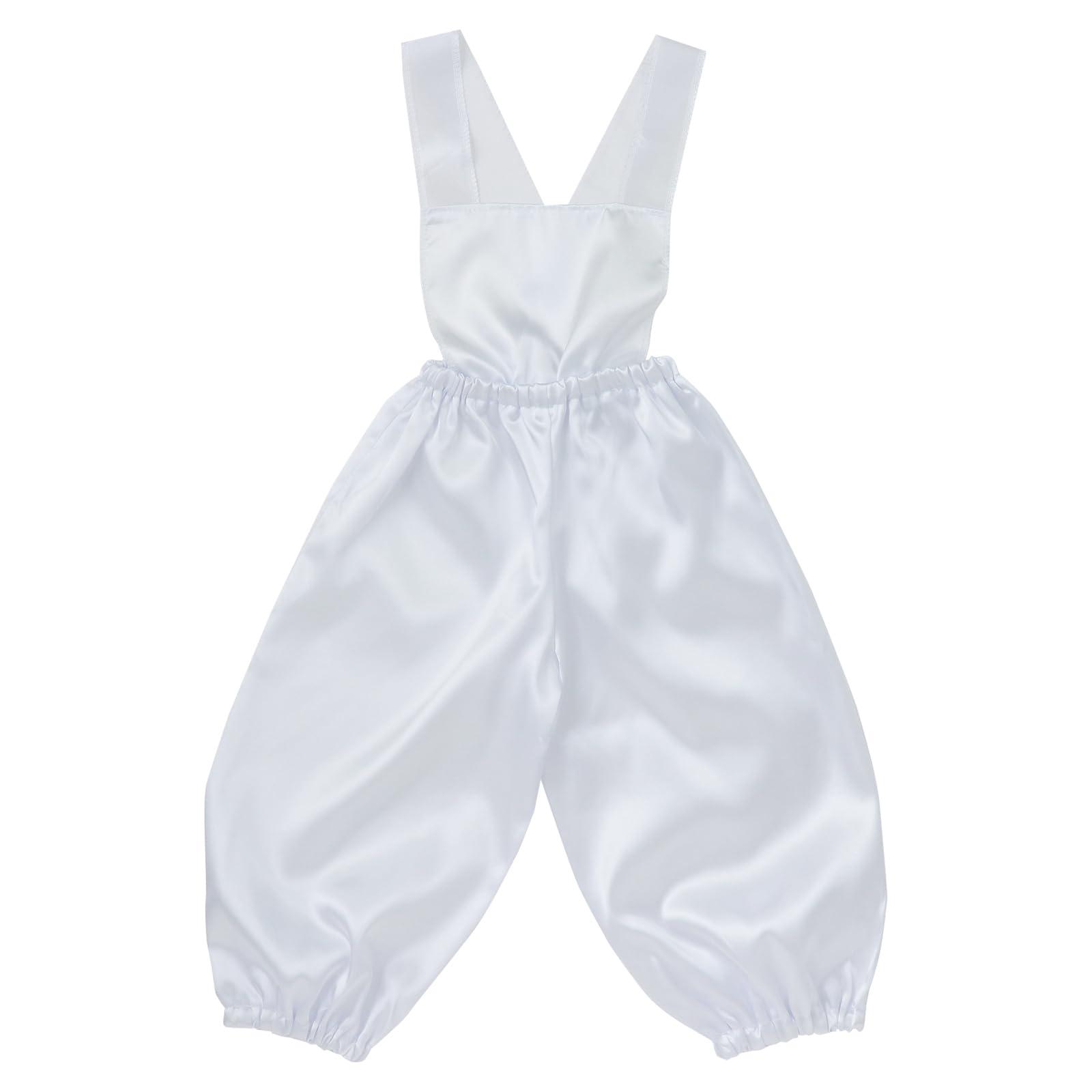 Soft Satin Salopette Pants White J