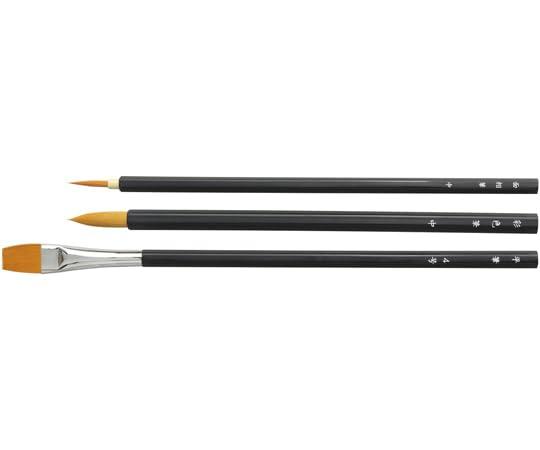 Artec Nylon Hex Black Handle Design Brushes, Set of 3, 24048