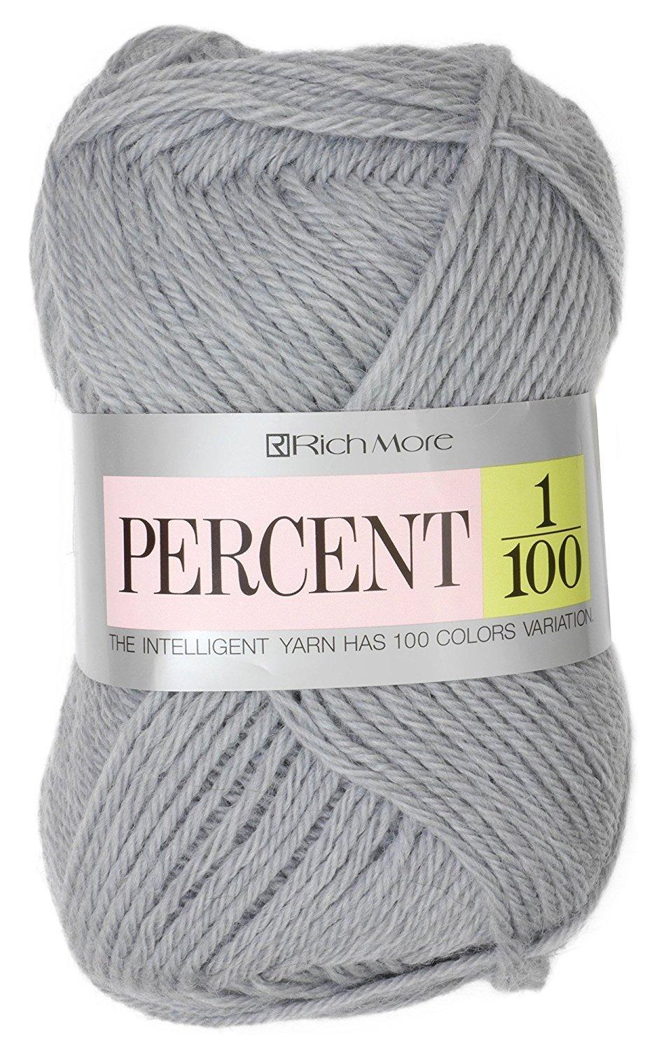 HAMANAKA Richmore Percent Yarn Medium Weight Col.121 Gray Family 40g Approx. 120m 017