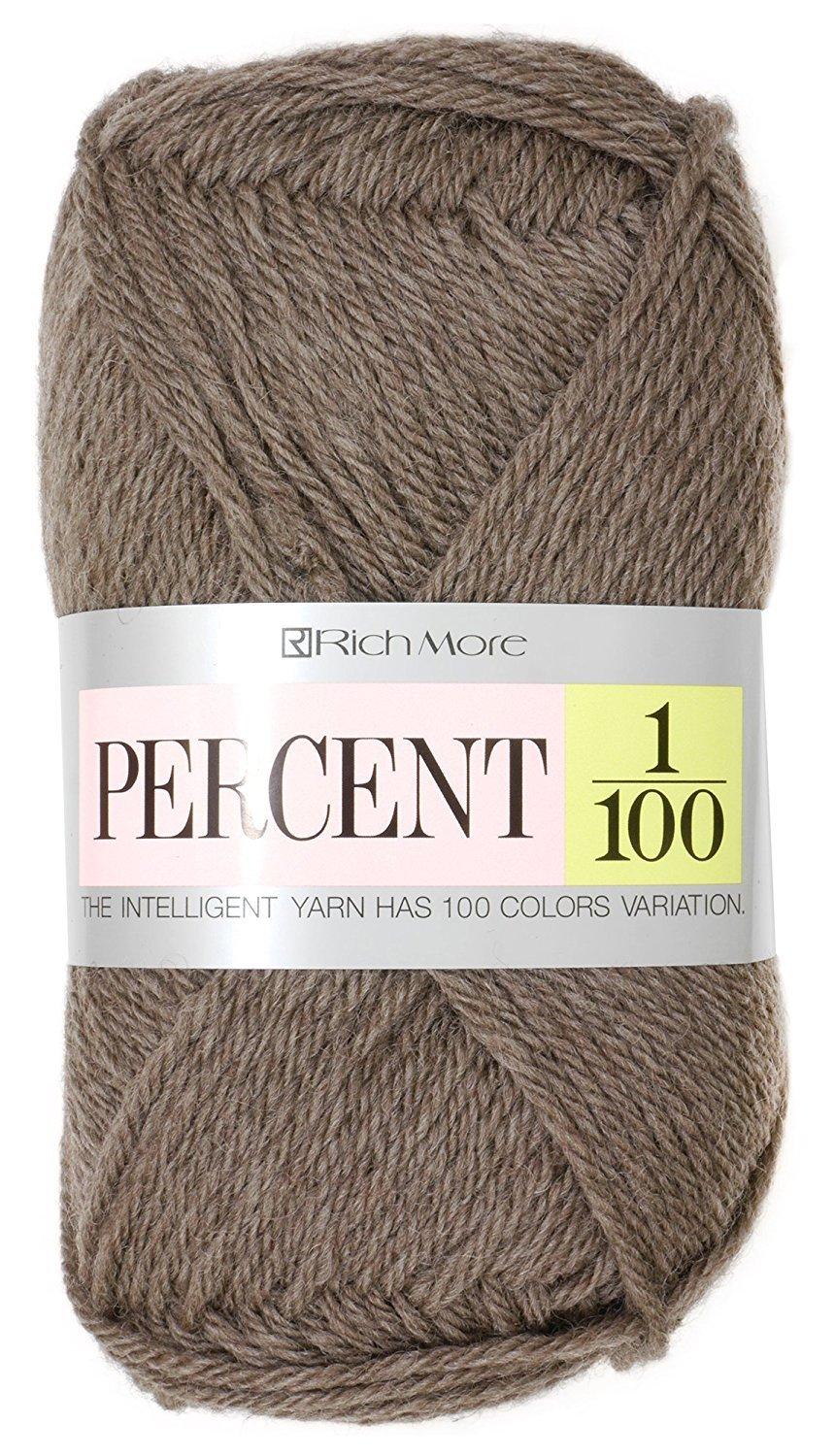 Richmore Percent Yarn, Medium Weight, Col. 125 Brown Family, 40g (approx. 120m), 017