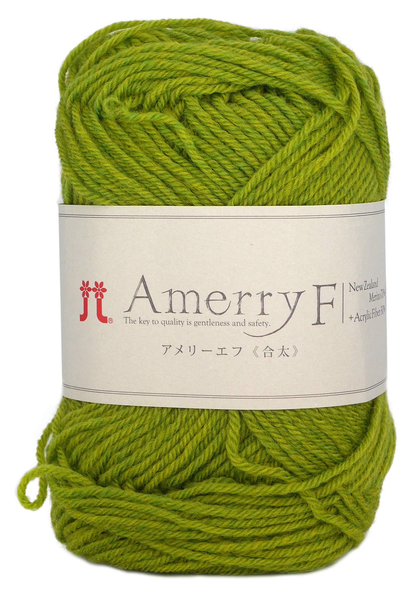 Hamana Wool Amelie F Medium Weight col.516 Yellow-Green 30g Approx. 130m 2458