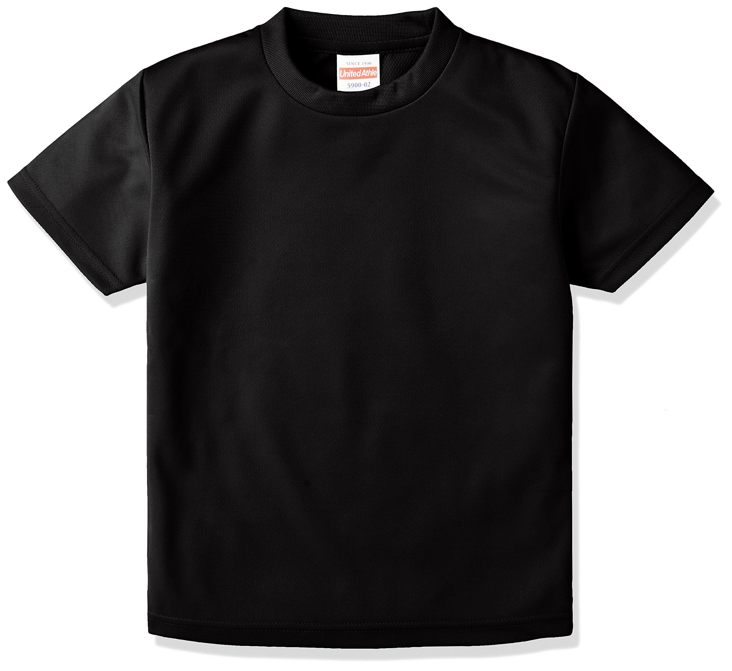 [United Athle] 4.1 oz Dry Athletic T-Shirt 590002 [Kids] 002 Black 160