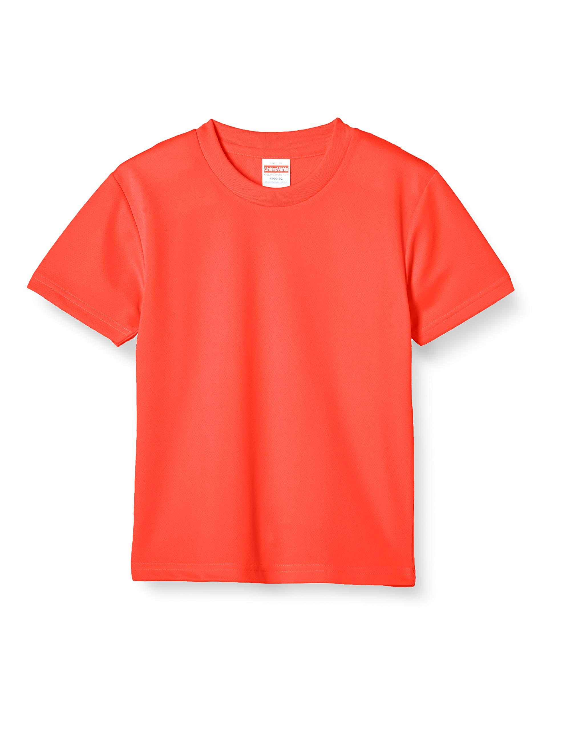 [United Athle] T-Shirt 4.1oz Dry Athletic T-Shirt Kids Fluorescent Orange Japan 140 (Equivalent to Japanese Size 140)