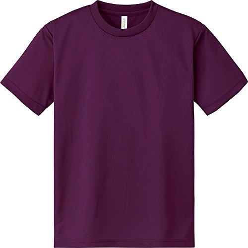 [Glimmer] Short-Sleeve 4.4oz Dry T-Shirt (Crew Neck) 00300-ACT_K Kids Purple 120cm (Equivalent to Japanese Size 120)