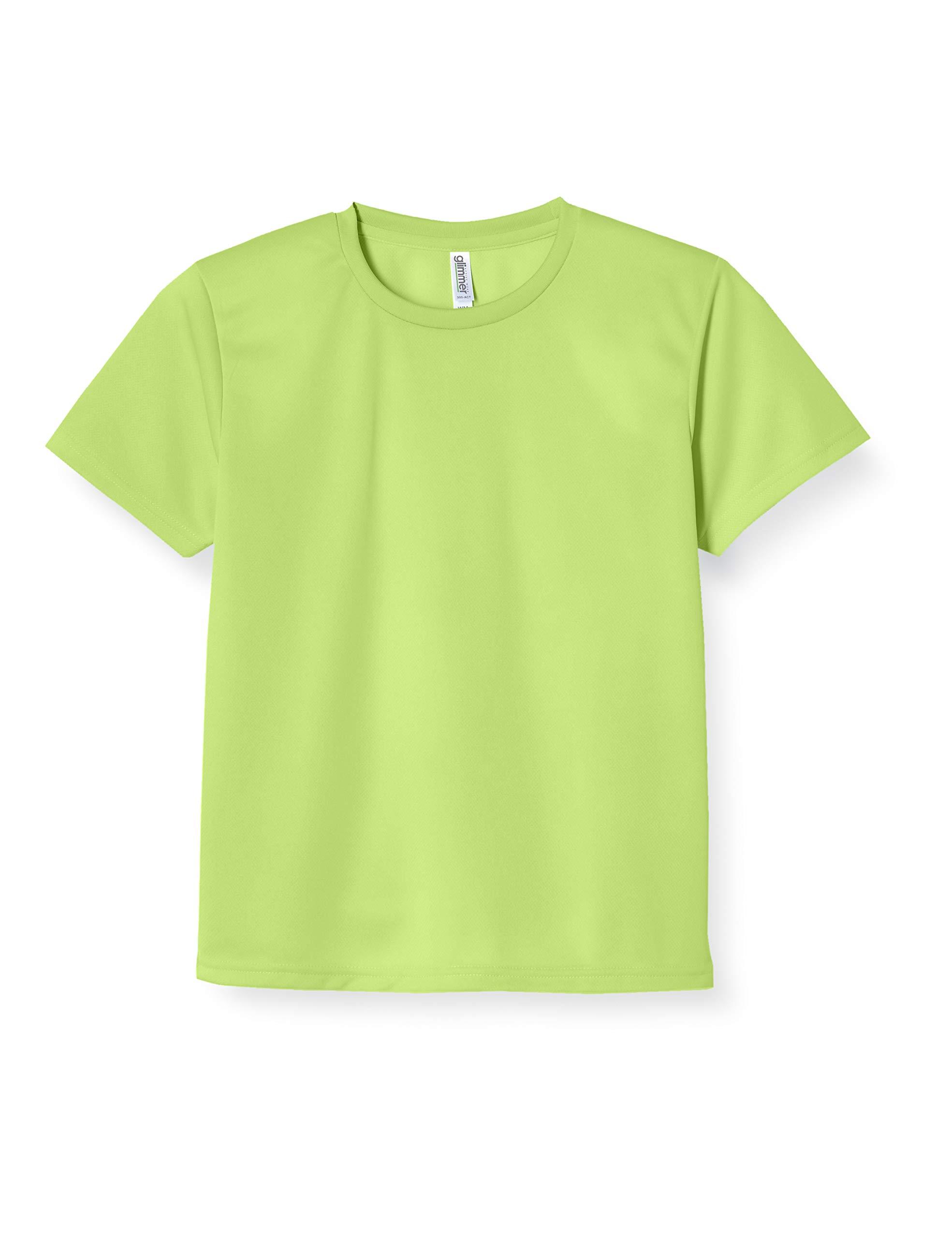 [Glimmer] Short Sleeve 4.4oz Dry T-Shirt (Crew Neck) 00300-ACT_K Kids Light Green 120cm (Equivalent to Japanese Size 120)