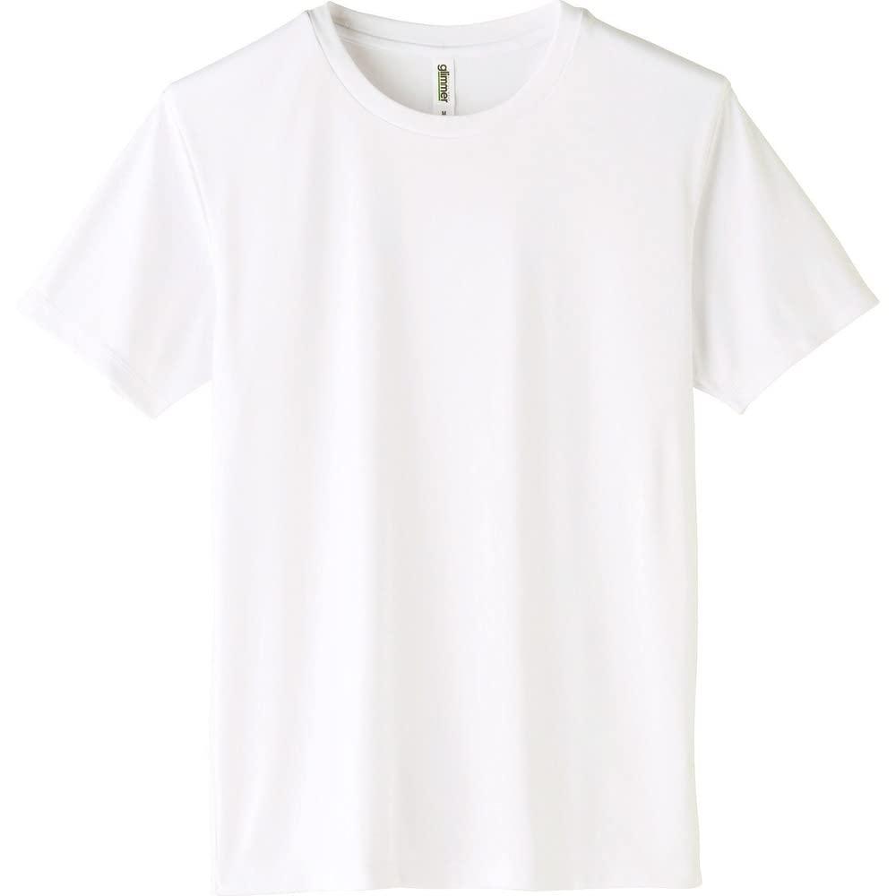 [Glimmer] Short Sleeve 3.5 oz Interlock Dry T-Shirt 00350-AIT_K Kids White 150cm