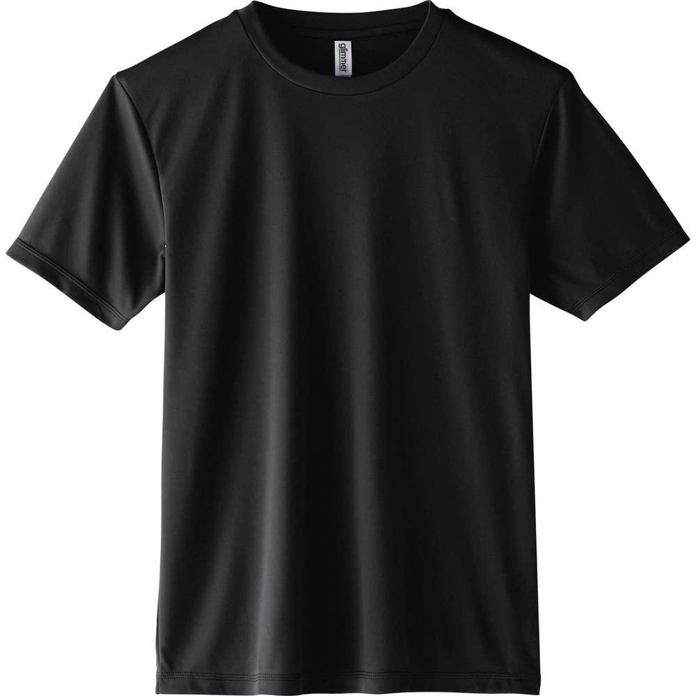 [Glimmer] Short Sleeve 3.5 oz Interlock Dry T-Shirt 00350-AIT_K Kids Black 150cm