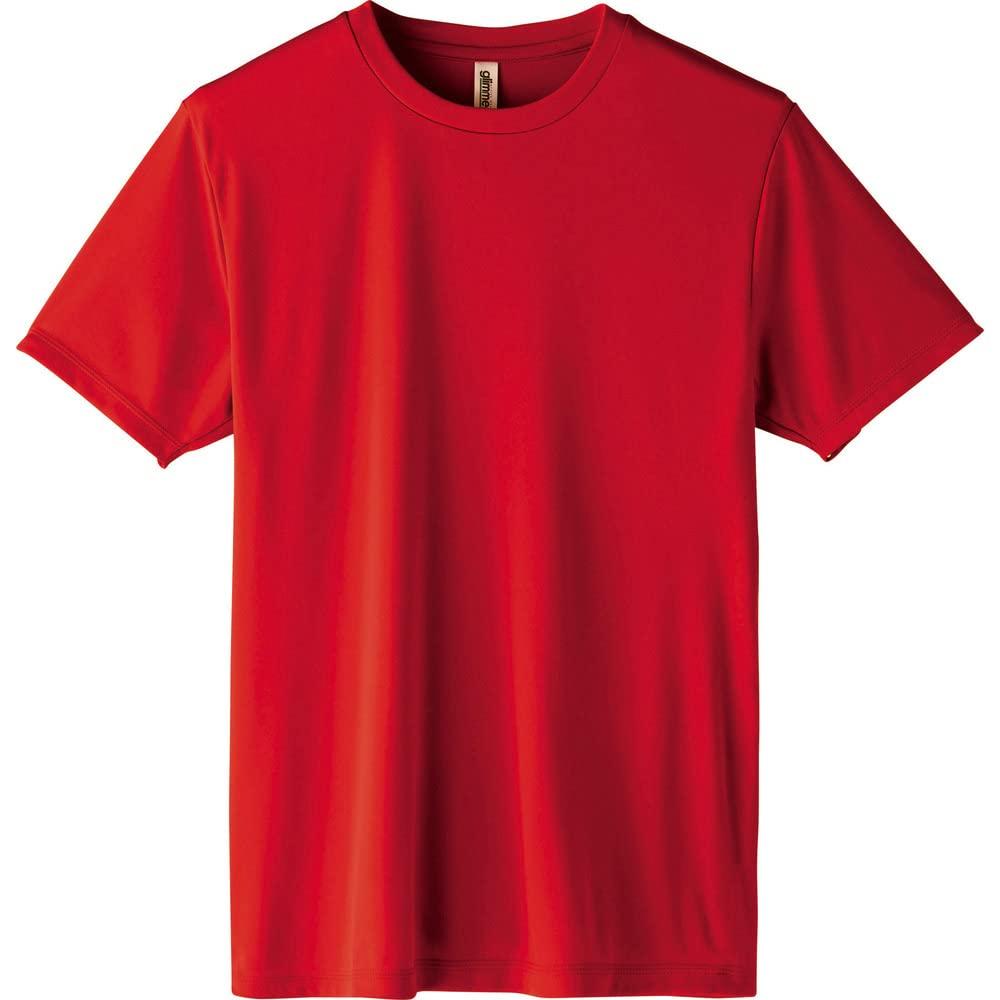 [Glimmer] Short Sleeve 3.5 oz Interlock Dry T-Shirt [Crew Neck] 00350-AIT Men's Red S (Equivalent to Japanese Size S)