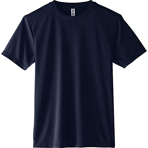 [Glimmer] Short Sleeve 3.5 oz Interlock Dry T-Shirt [Crew Neck] 00350-AIT Men's Navy LL