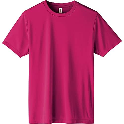 [Glimmer] Short Sleeve 3.5 oz Interlock Dry T-Shirt 00350-AIT_K Kids Hot Pink 130cm