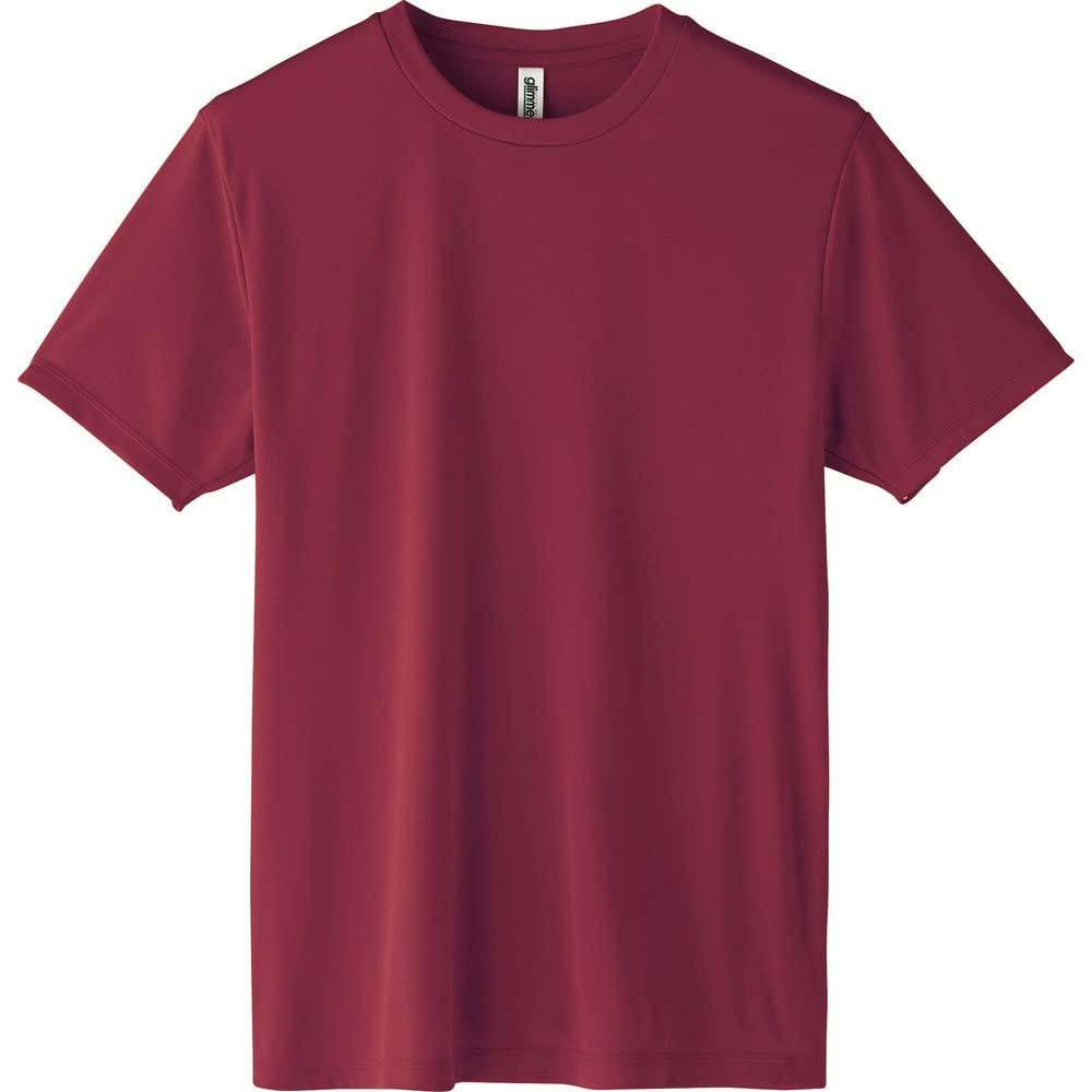 [Glimmer] Short Sleeve 3.5 oz Interlock Dry T-Shirt 00350-AIT_K Kids Burgundy 120cm