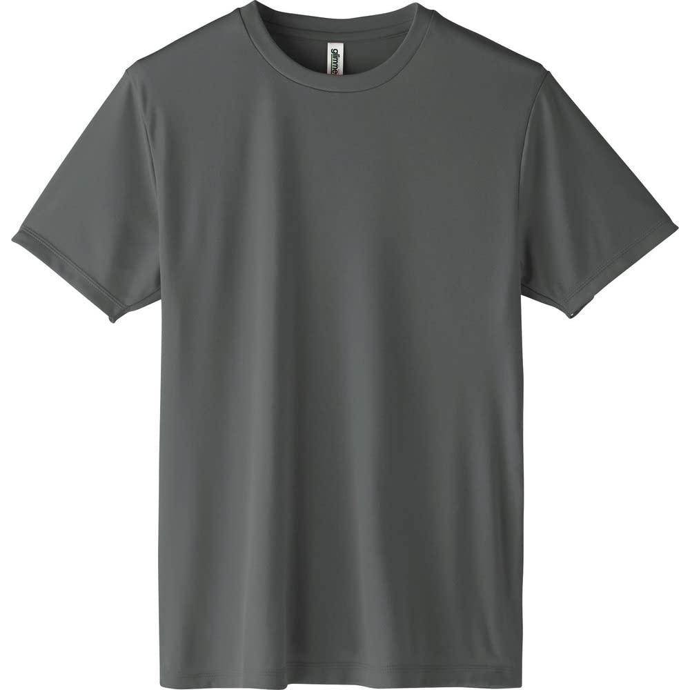 [Glimmer] Short Sleeve 3.5 oz Interlock Dry T-Shirt 00350-AIT_K Kids Dark Gray 130cm