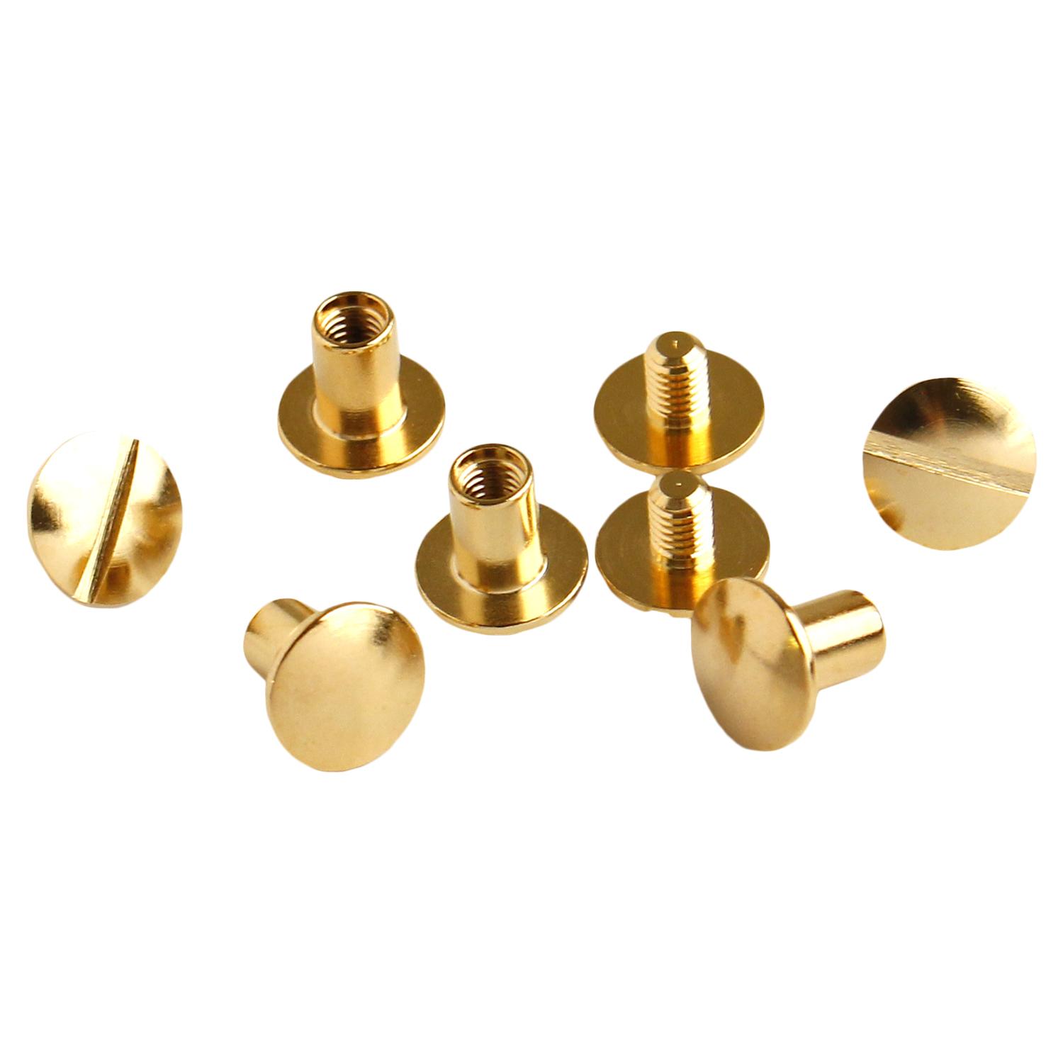 Nippon Chuko Screw-Type Rivets, Long-Leg Type, φ8mm, 4-Piece Pack, Gold LGK10-G
