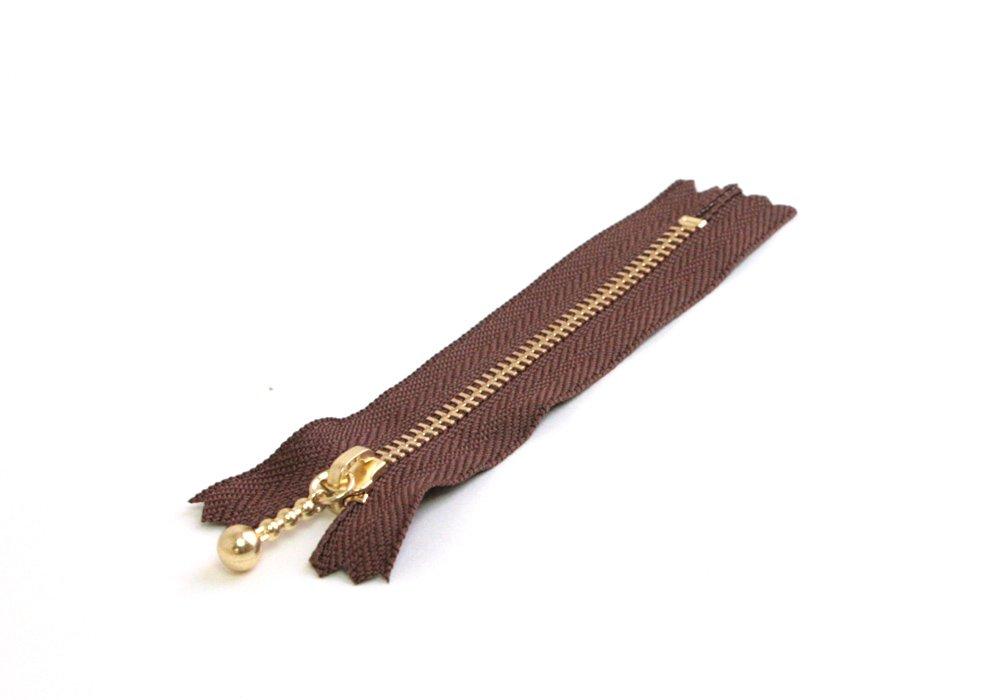 YKK Y.K.K. Button-Attached Zipper 10cm 10-Pack Medium Brown 3G10-568