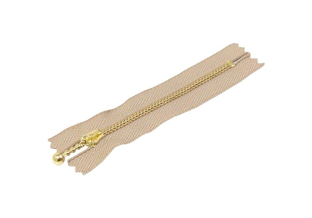 Y.K.K. Snap Fastener 10cm, 10-Pack, Dark Beige 3G10-573