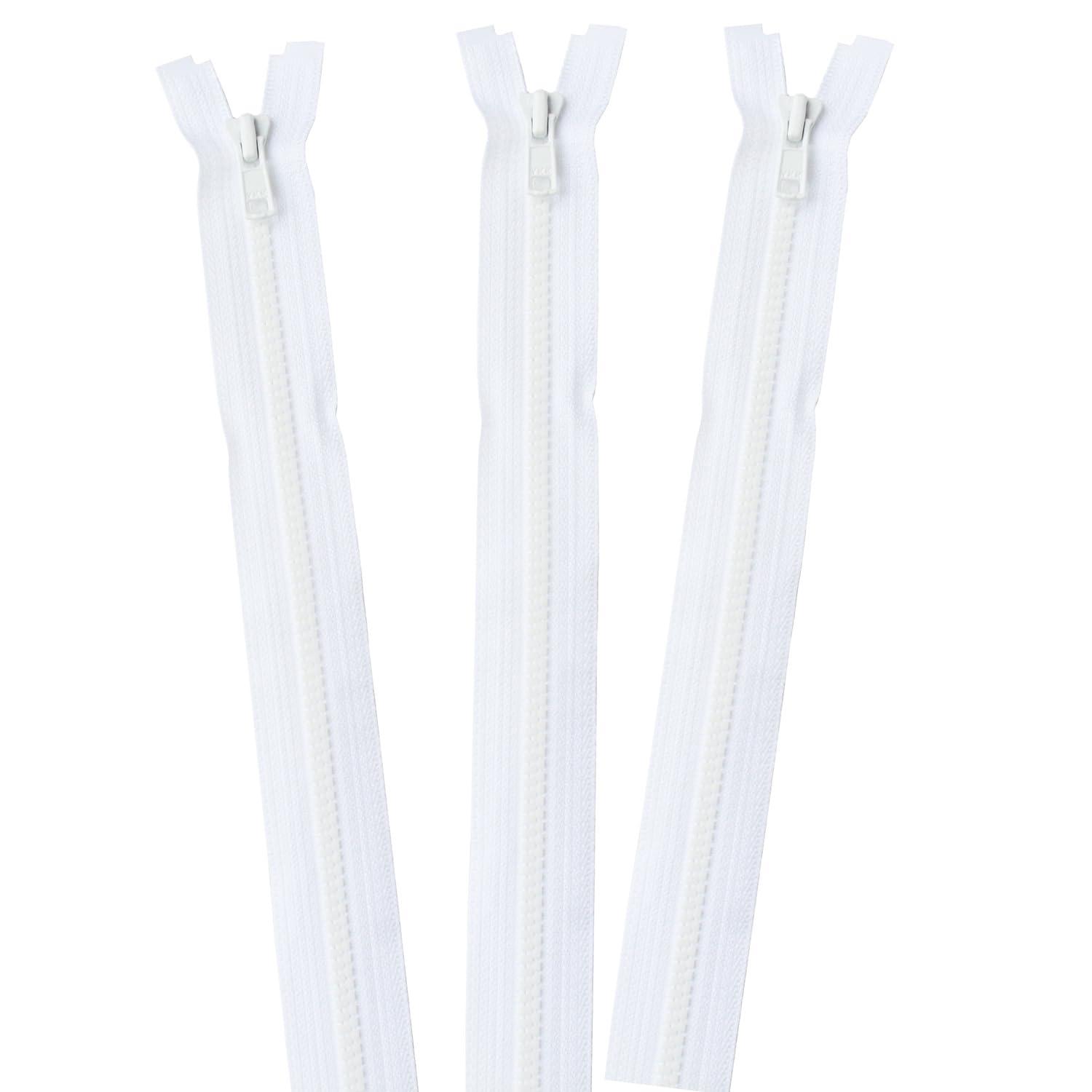 Nippon Chuko Bisron Open Fastener 50cm 3-Pack in Same Color col.501 White 3VS50-501