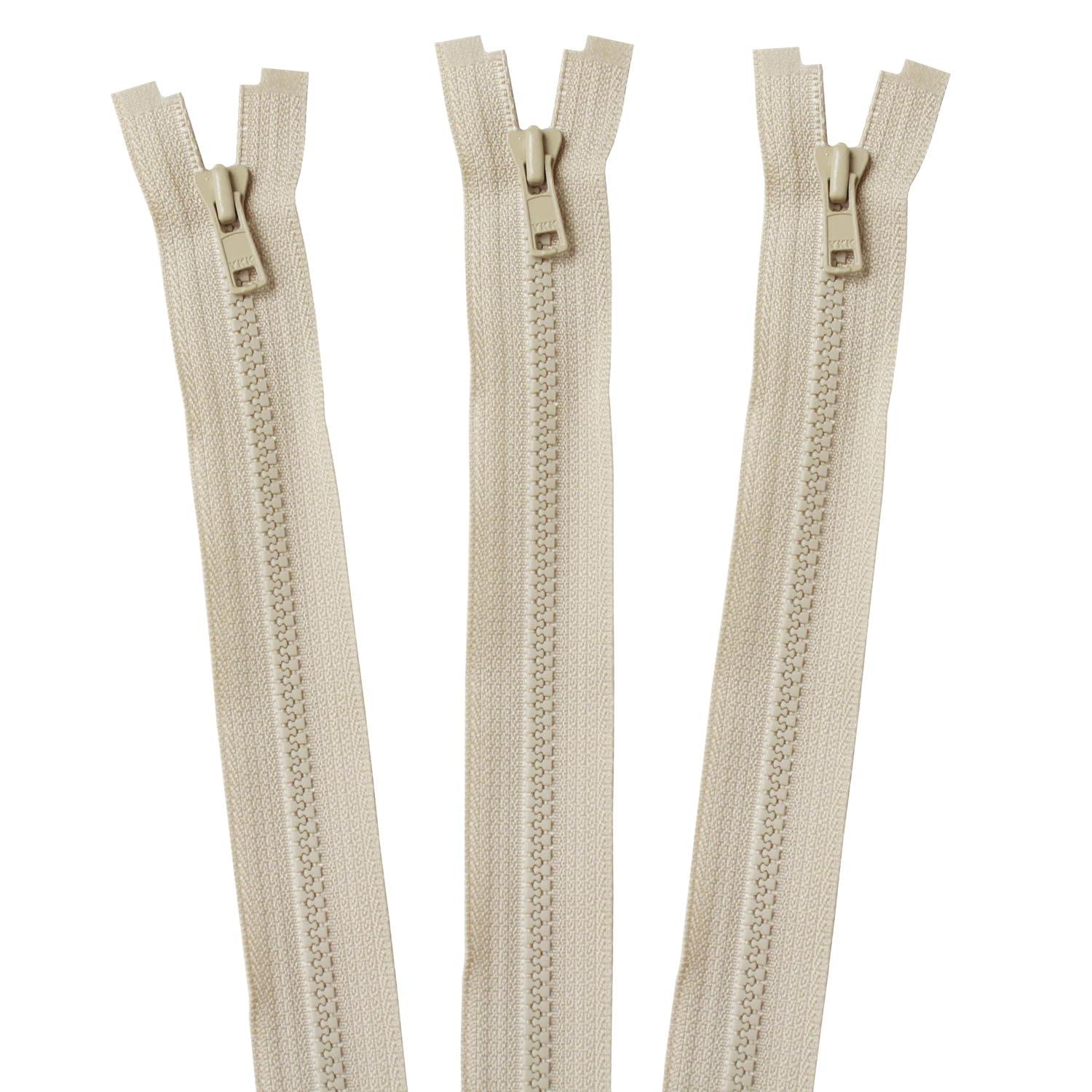 Nippon Chuko Bisron Open Fastener 50cm 3-Pack in Same Color col.572 Beige 3VS50-572