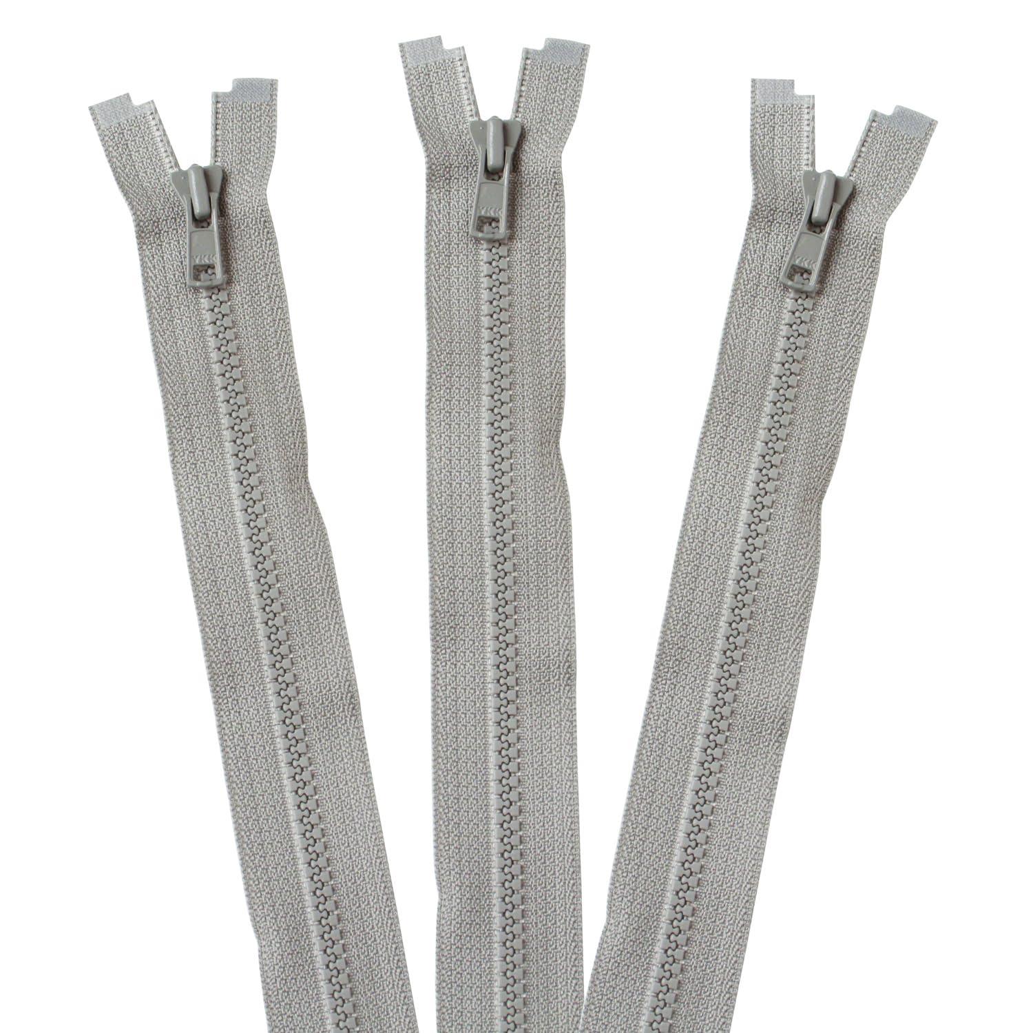 Nippon Chuko Bisron Open Fastener 50cm 3-Pack in Same Color col.577 Dark Gray 3VS50-577