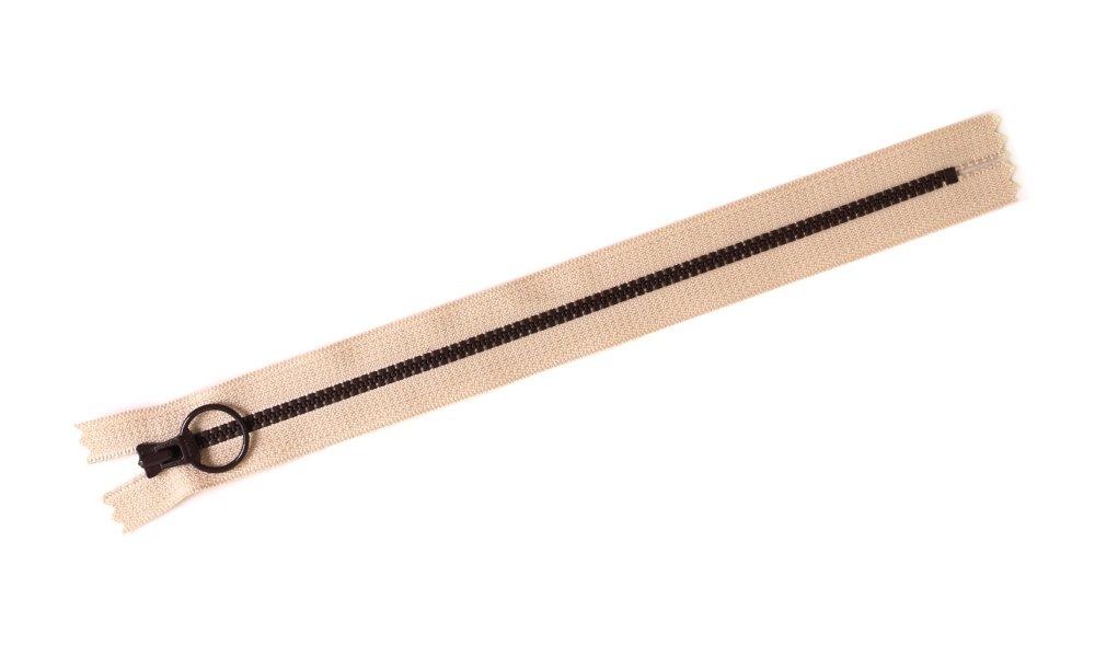 YKK Y.K.K. Combi Fastener 25cm Beige × Brown 3VSC25-XA640