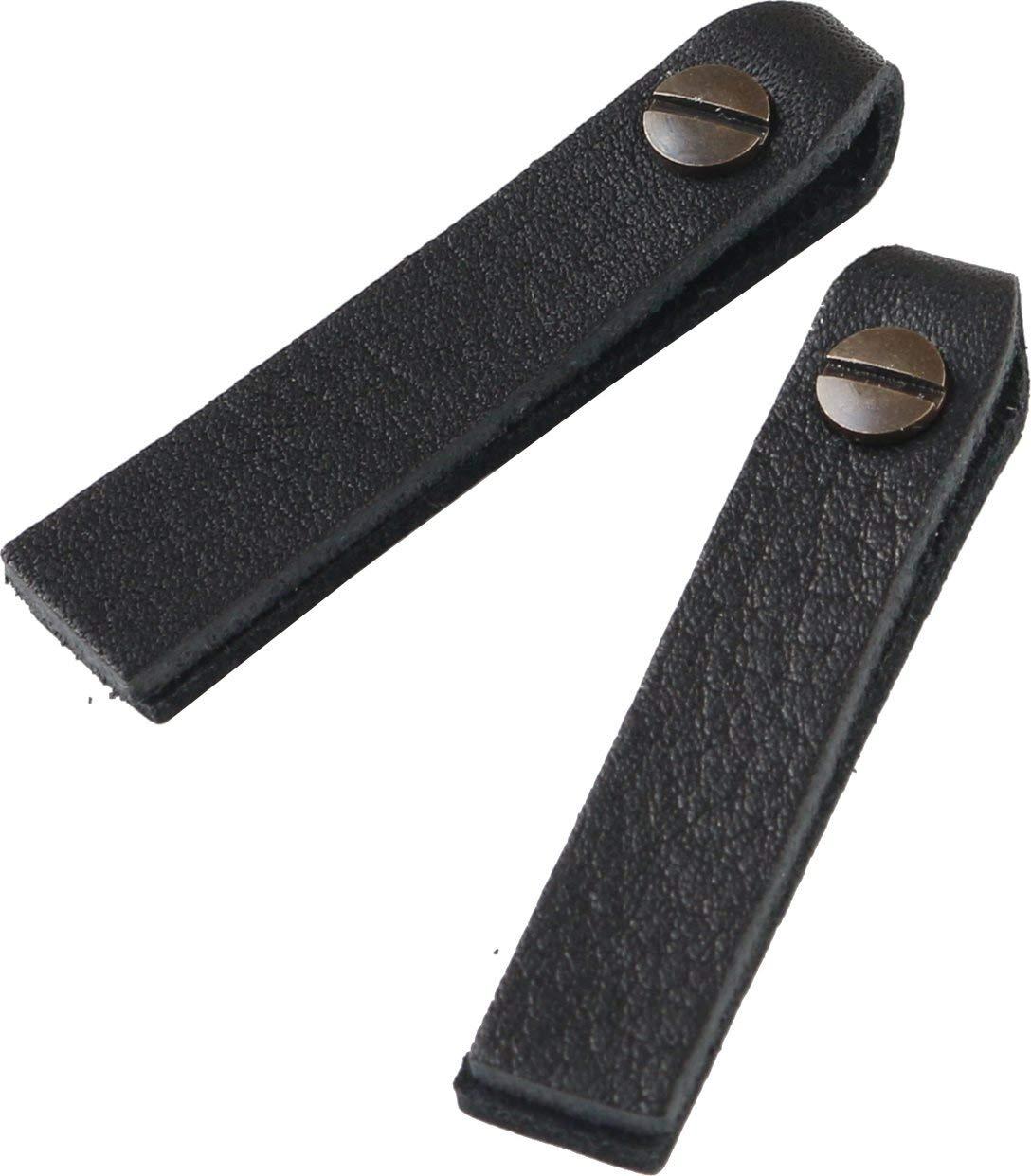 Nippon Chuko NBK Genuine Leather Zipper Pull Parts Square Type Screw-On Rivet Attachment Approx. 10mm x 48mm Black LSS-B