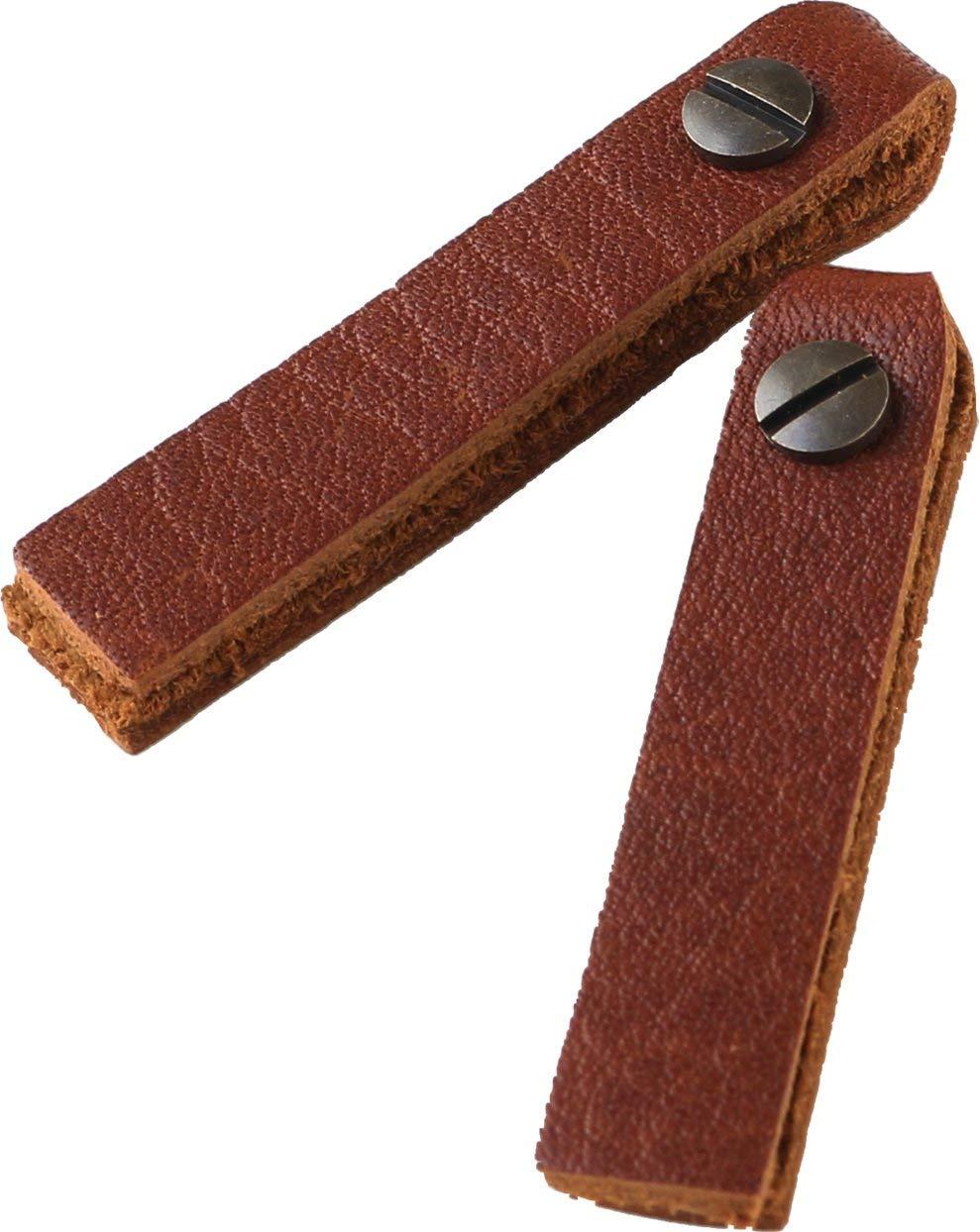 Nippon Chuko NBK Genuine Leather Zipper Pull Parts Square Type Screw-On Rivet Attachment Approx. 10mm x 48mm Brown LSS-C