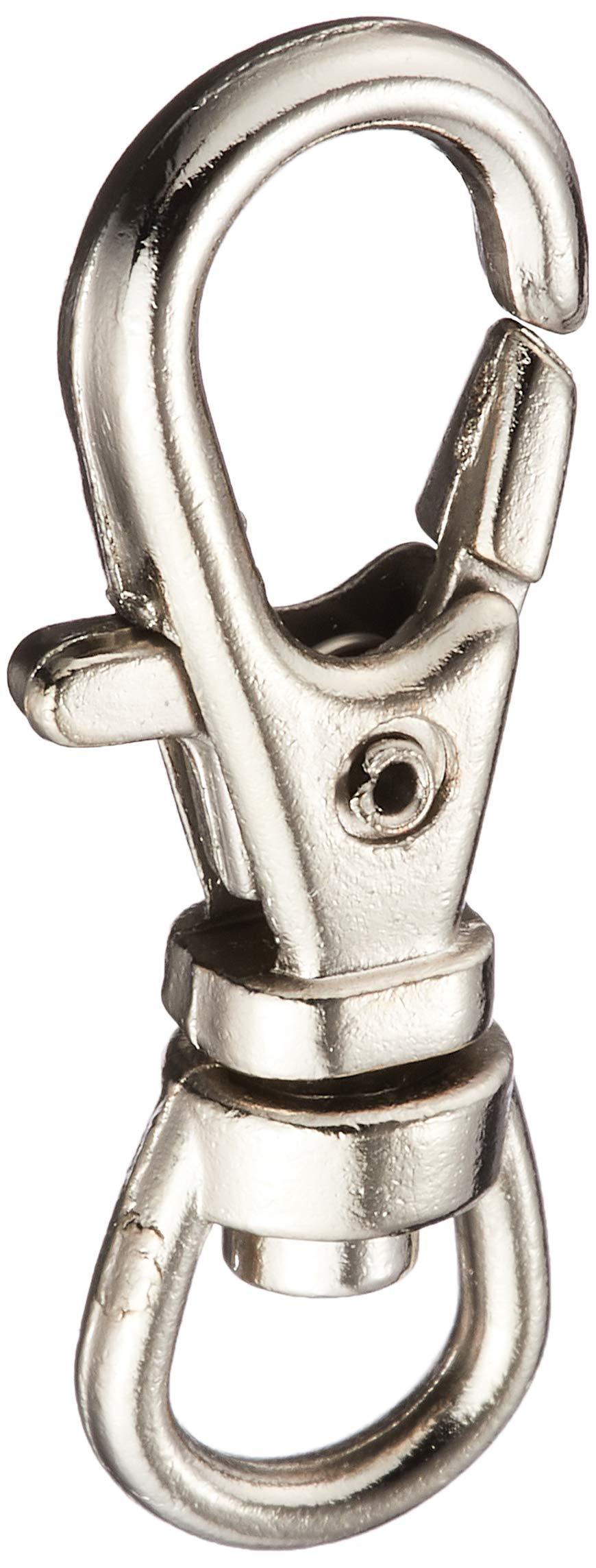 Nippon Chuko Bag Snap Hooks Inner Diameter 0.6x3.2cm Silver 10-Piece Pack S27-21 Craft Supplies Craft Materials Bag Snap Hooks