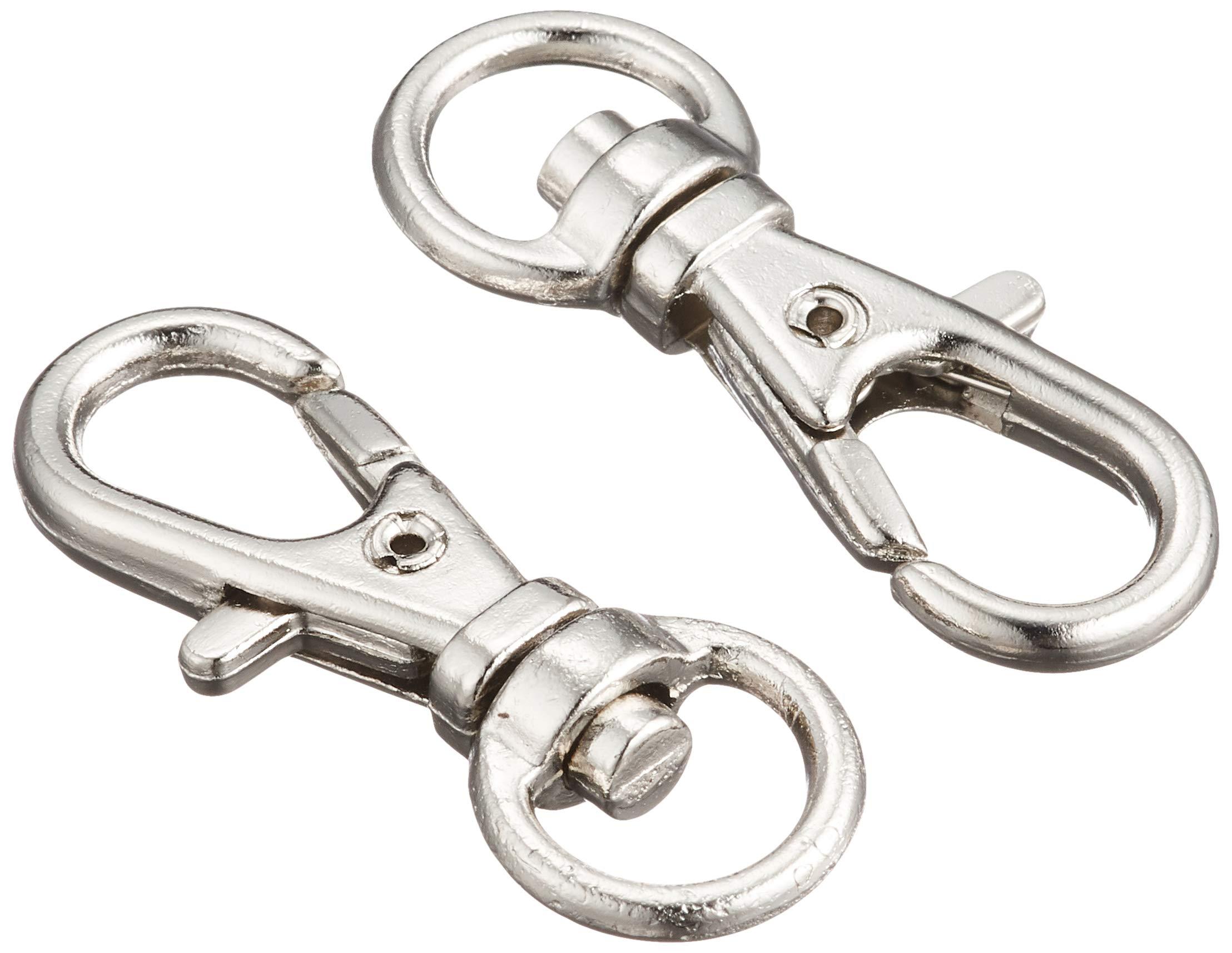 Nippon Chuko Bag Snap Hooks Inner Diameter 0.9x3.3cm Silver 10-Piece Set S27-25 Craft Supplies Craft Materials Bag Snap Hooks