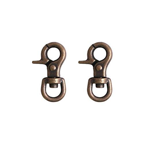 Nippon Chuko NBK Mini Lever Snap Hook Round 2-Piece Set 8mm Antique Gold SJNA2-AG