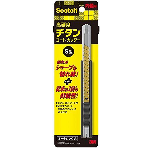 3M Scotch Cutter Titanium-Coated PRO Auto-Lock Interior Use S Size Blade Length 80mm TI-DSC