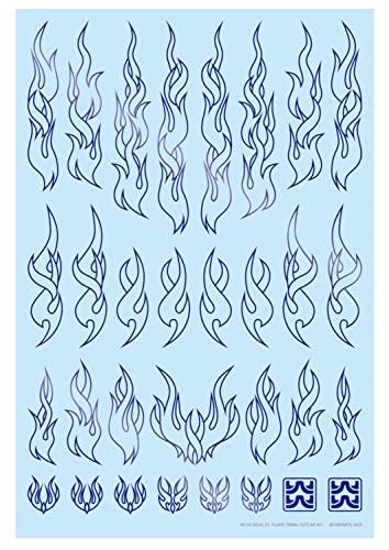 Haikyuu Parts Fire Tribal Decal Outline Metallic Violet 1 Sheet Plastic Model Decal FTPL-MTVLT