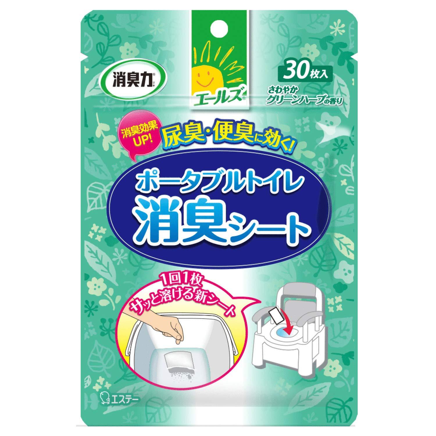 Ears Deodorizing Power Care Deodorizer Portable Toilet Deodorizing Sheet Refreshing Green Herbs 30 Sheets Care Care Supplies Deodorizing Deodorizer