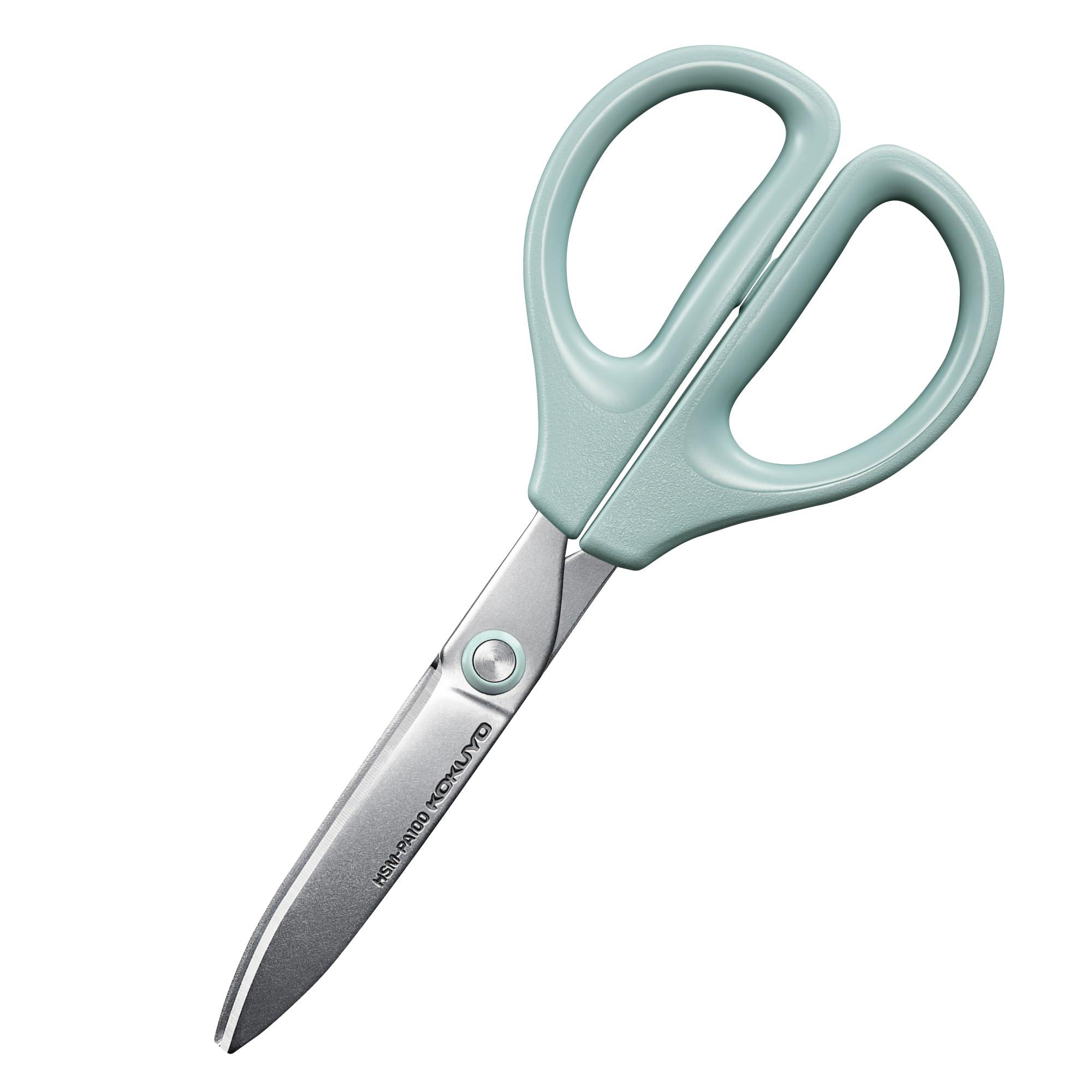 KOKUYO Scissors Sakusa Glue-Free Blade Blue HSM-PA100B