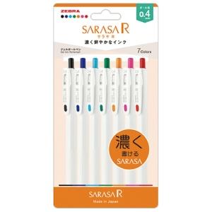 Zebra Gel Ballpoint Pen Sarasa R 0.4mm 7-Color Set N JJS29-R1-7C-N