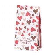 HEIKO Square-Bottom Bags Fancy Bag K3 Smoky Heart 50 Sheets