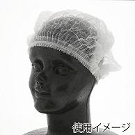 HEIKO Non-Woven Hair Cap Gathered Cap Stick-Shaped White 100 Pieces