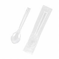 Shimojima Heiko Spoon Plastic Transparent 12.3cm Individually Wrapped 100 Pieces 004513005