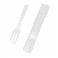 Shimojima Heiko Fork Plastic Transparent 12cm Individually Wrapped 100 Pieces 004513012