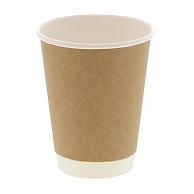 HEIKO Paper Cups Double-Wall Insulated Cups 12 oz. Diameter 90mm Unbleached 25 Count