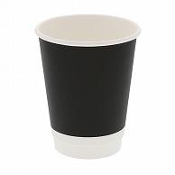 HEIKO Paper Cups Double-Wall Insulated Cups 12 oz E Diameter 90mm Black 25-Pack