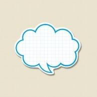 Heyko Die-Cut Cards Speech Bubble L Blue 50 Sheets