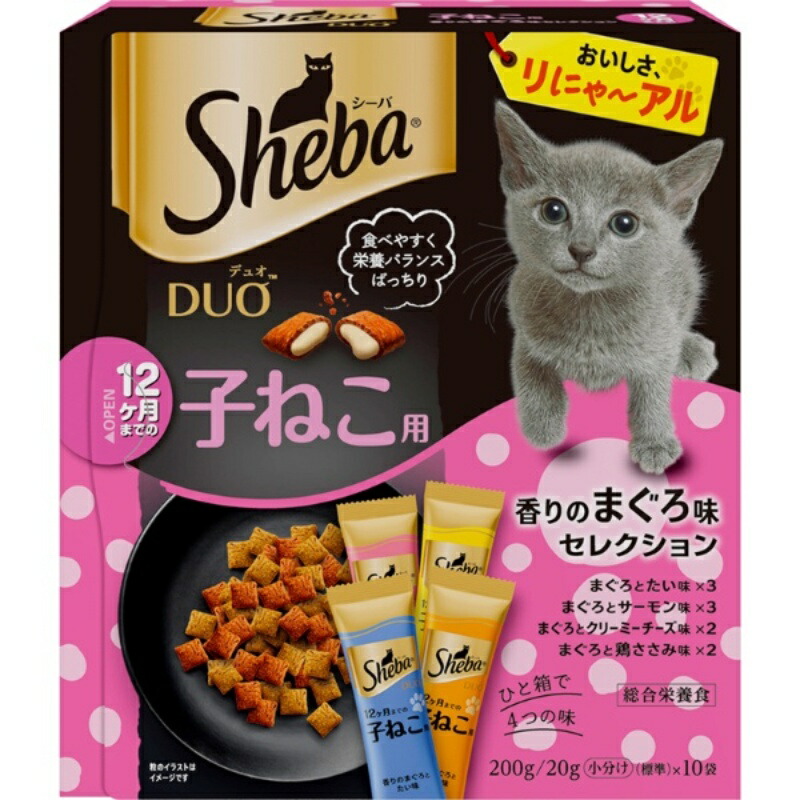 Sheba Duo for Kittens Up to 12 Months Old - Fragrant Tuna Flavor Selection 200g - Only 1 Item