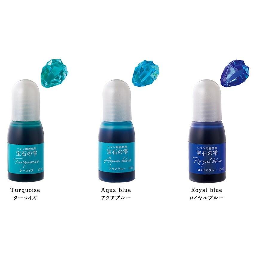 Pajico Resin Colorant: Jewel Drops Reissue Colors - Turquoise/Aqua Blue/Royal Blue
