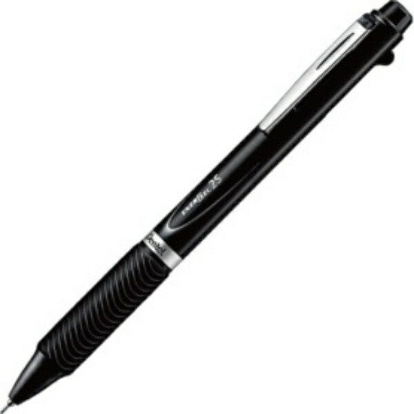 Pentel Ballpoint Pen Gel Ink Energel Multi-Function 0.5mm Black Barrel XBLW355A Black/Red/Sharp
